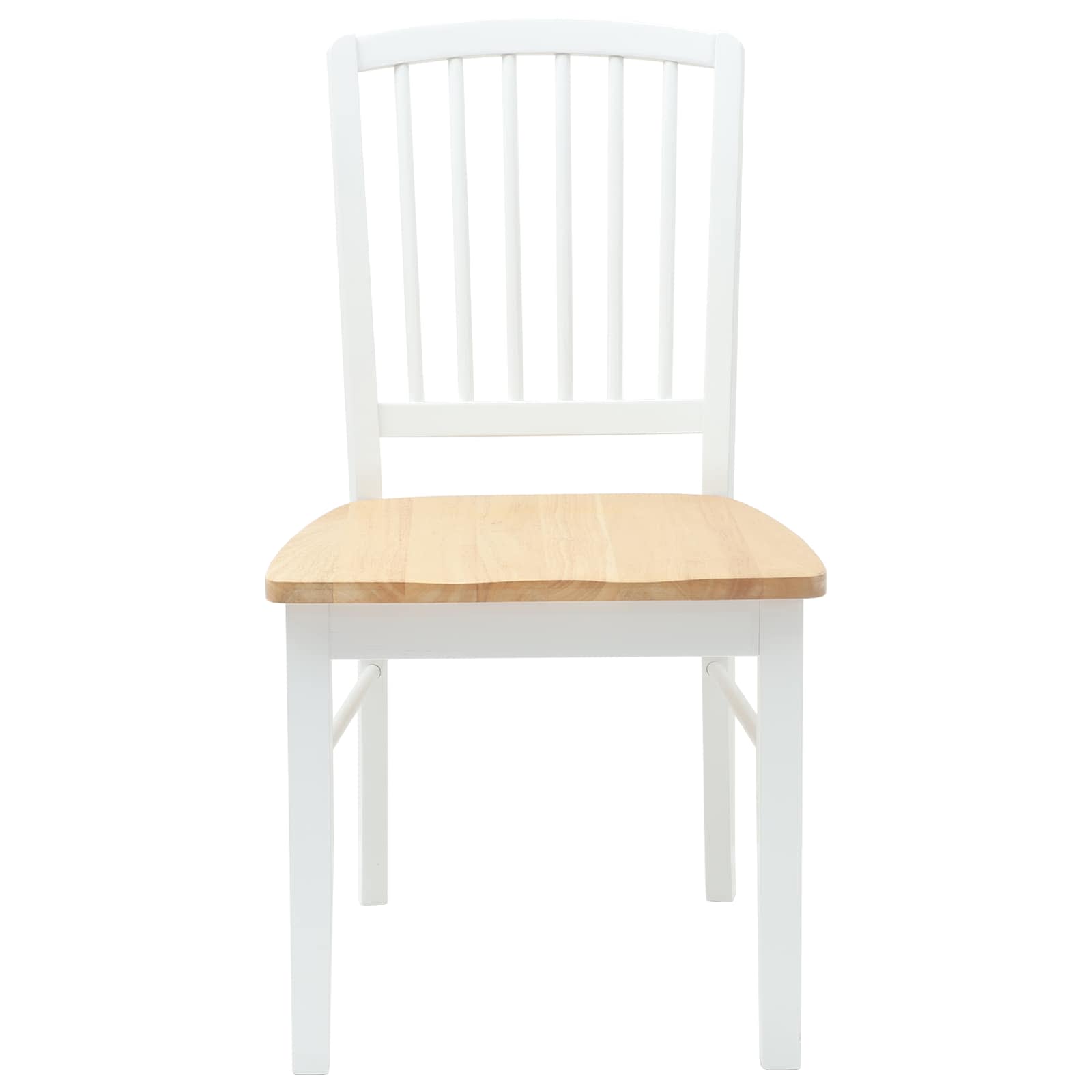 vidaXL Dining Chairs 2 pcs Solid Rubber Wood White 50 x 52.5 x 91 cm 5