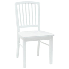 vidaXL Dining Chairs 2 pcs Solid Rubber Wood White 50 x 52.5 x 91 cm 4