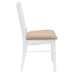 vidaXL Dining Chairs 2 pcs Solid Rubber Wood White 50 x 52.5 x 91 cm 6