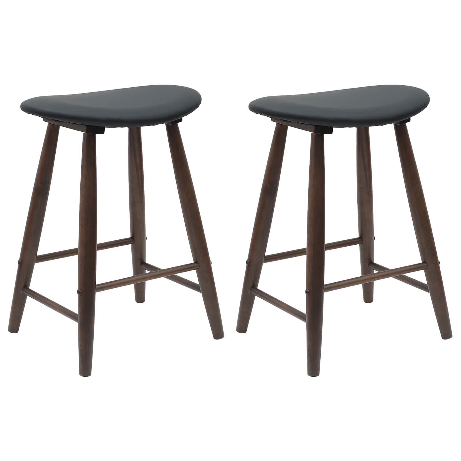 vidaXL Dining Chairs 2 pcs Solid Rubber Wood Light Brown 2