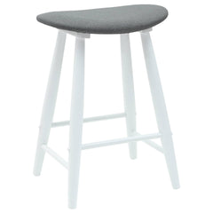 vidaXL Dining Chairs 2 pcs Solid Rubber Wood White 46 x 37 x 63 cm 4