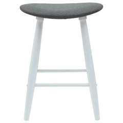 vidaXL Dining Chairs 2 pcs Solid Rubber Wood White 46 x 37 x 63 cm 5