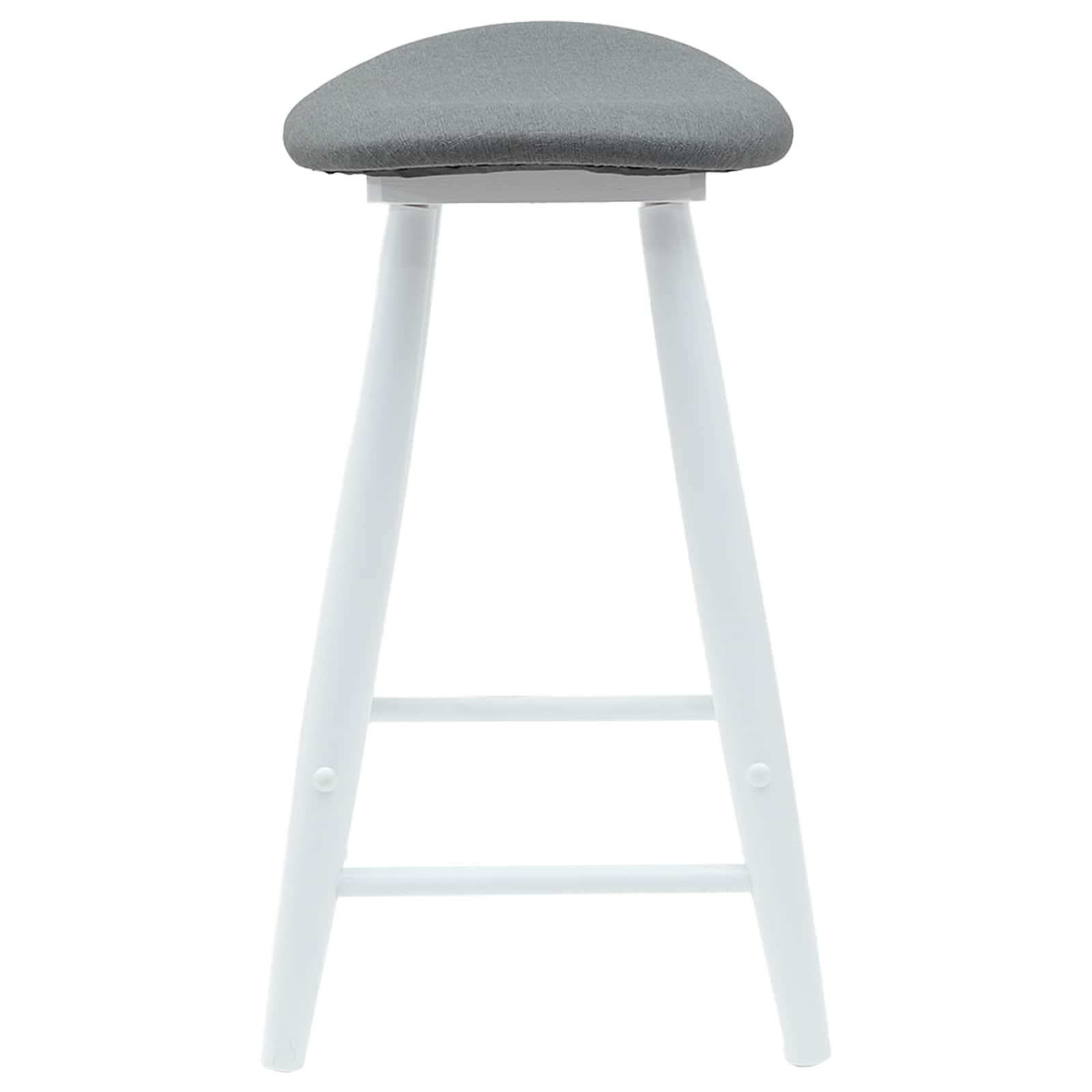 vidaXL Dining Chairs 2 pcs Solid Rubber Wood White 46 x 37 x 63 cm 6