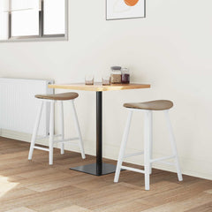 vidaXL Dining Chairs 2 pcs Solid Rubber Wood White 46 x 37 x 63 cm 3