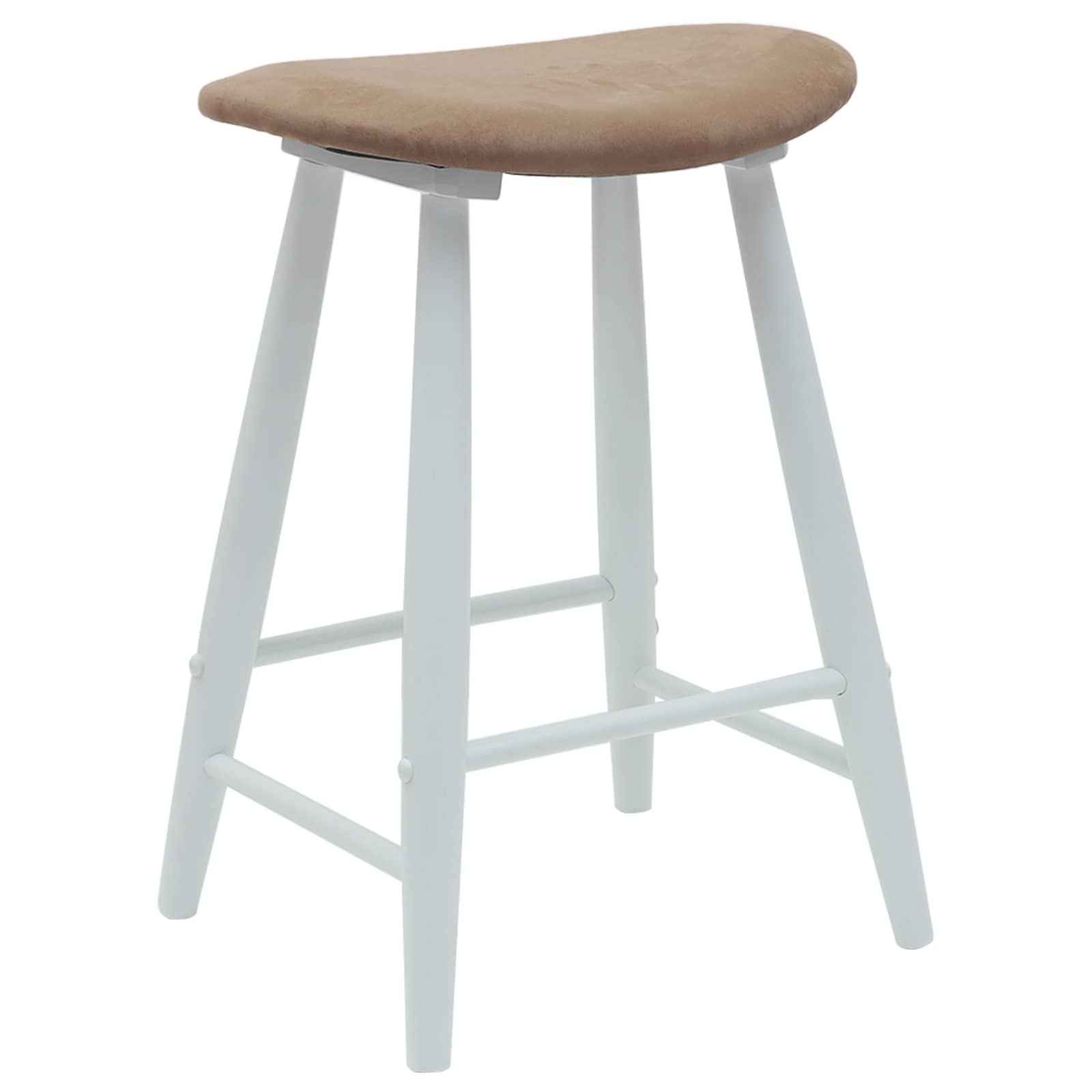 vidaXL Dining Chairs 2 pcs Solid Rubber Wood White 46 x 37 x 63 cm 4