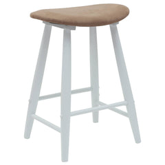 vidaXL Dining Chairs 2 pcs Solid Rubber Wood White 46 x 37 x 63 cm 4