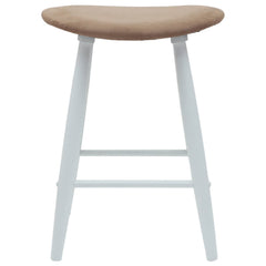 vidaXL Dining Chairs 2 pcs Solid Rubber Wood White 46 x 37 x 63 cm 5