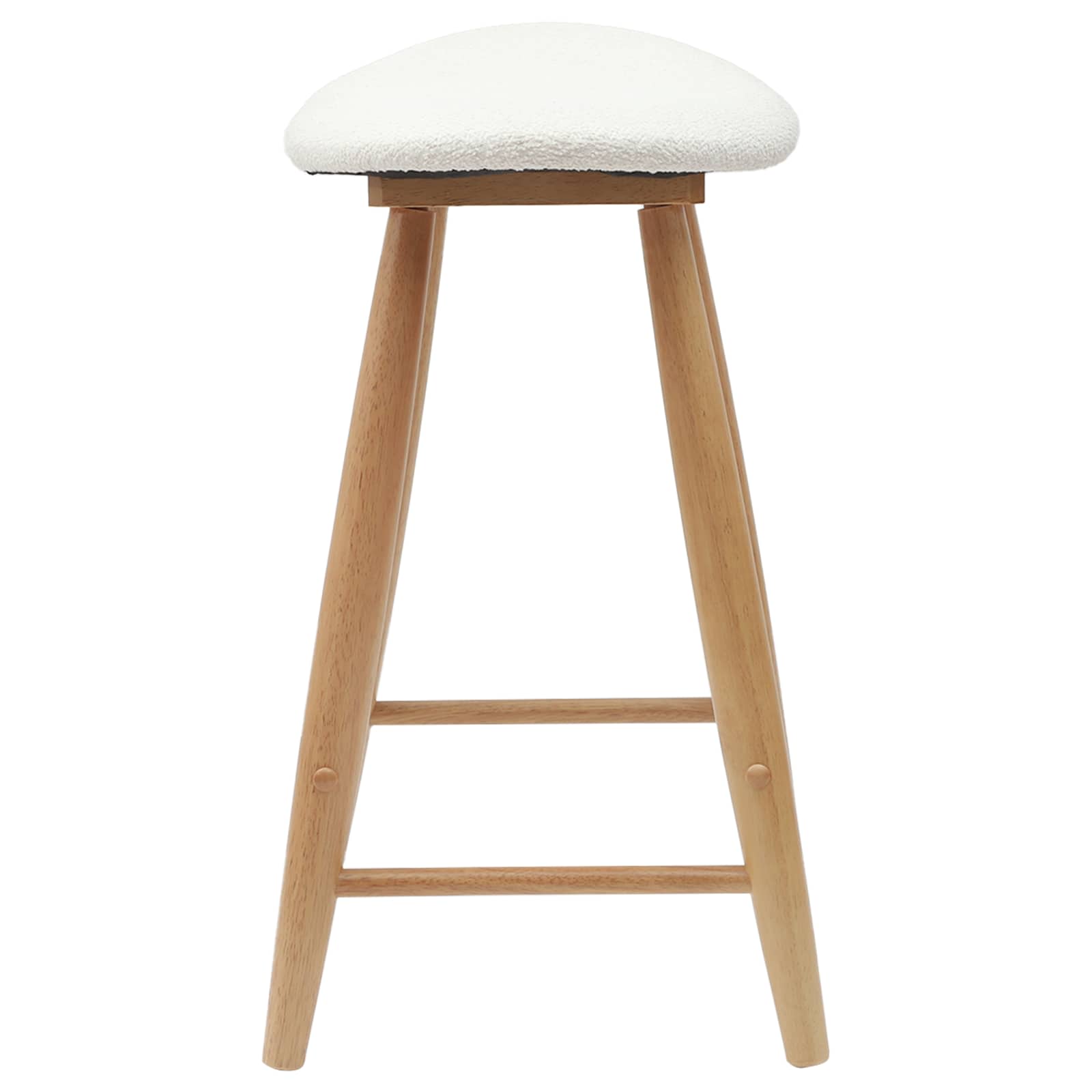 vidaXL Dining Chairs 2 pcs Solid Rubber Wood Natural 46 x 37 x 63 cm 6