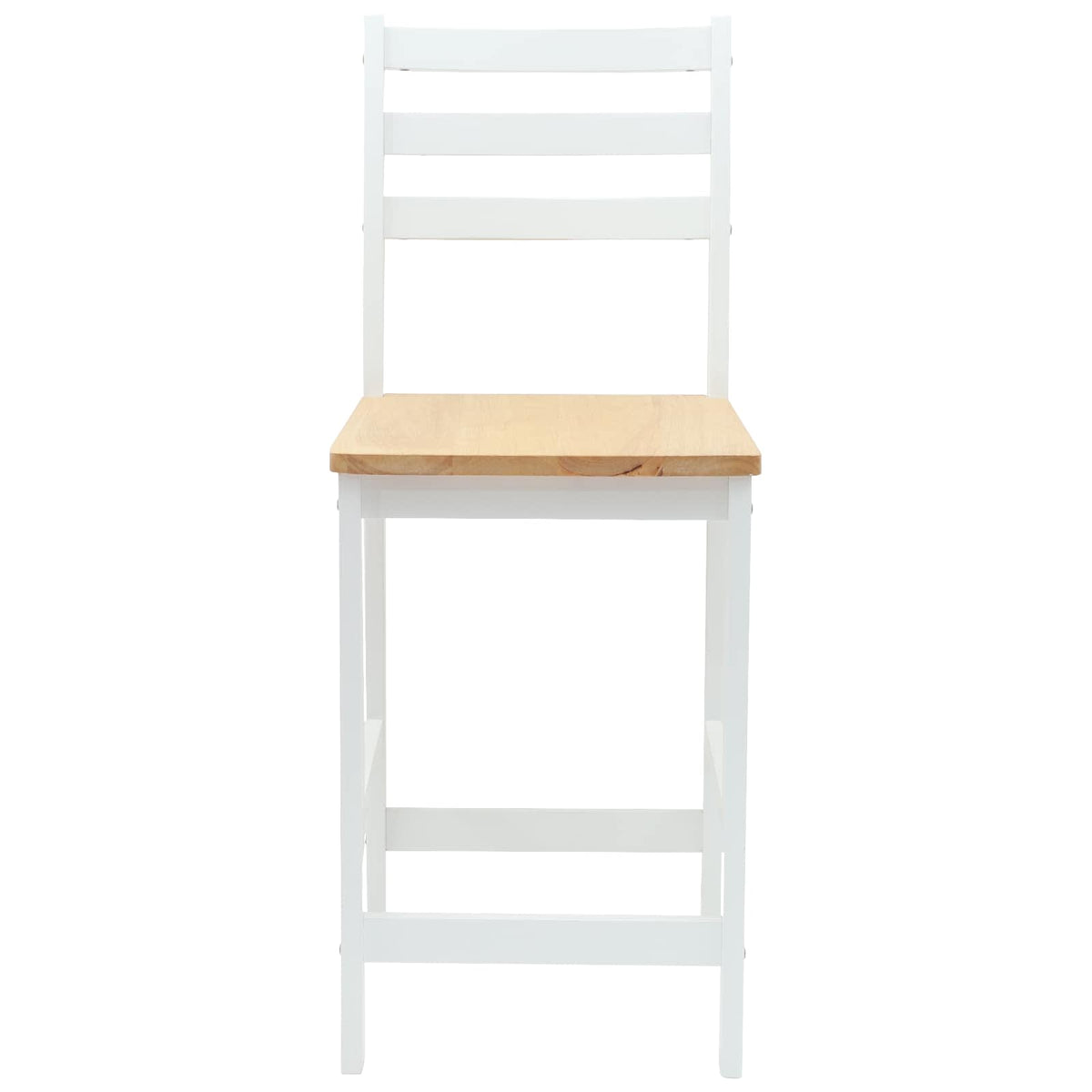 Dining Chairs 2 pcs Solid Rubber Wood White 40 x 47.5 x 99.5 cm White and natural