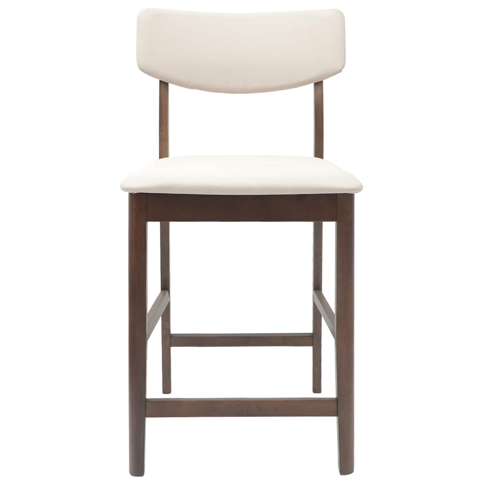 vidaXL Dining Chairs 2 pcs Solid Rubber Wood Light Brown 5