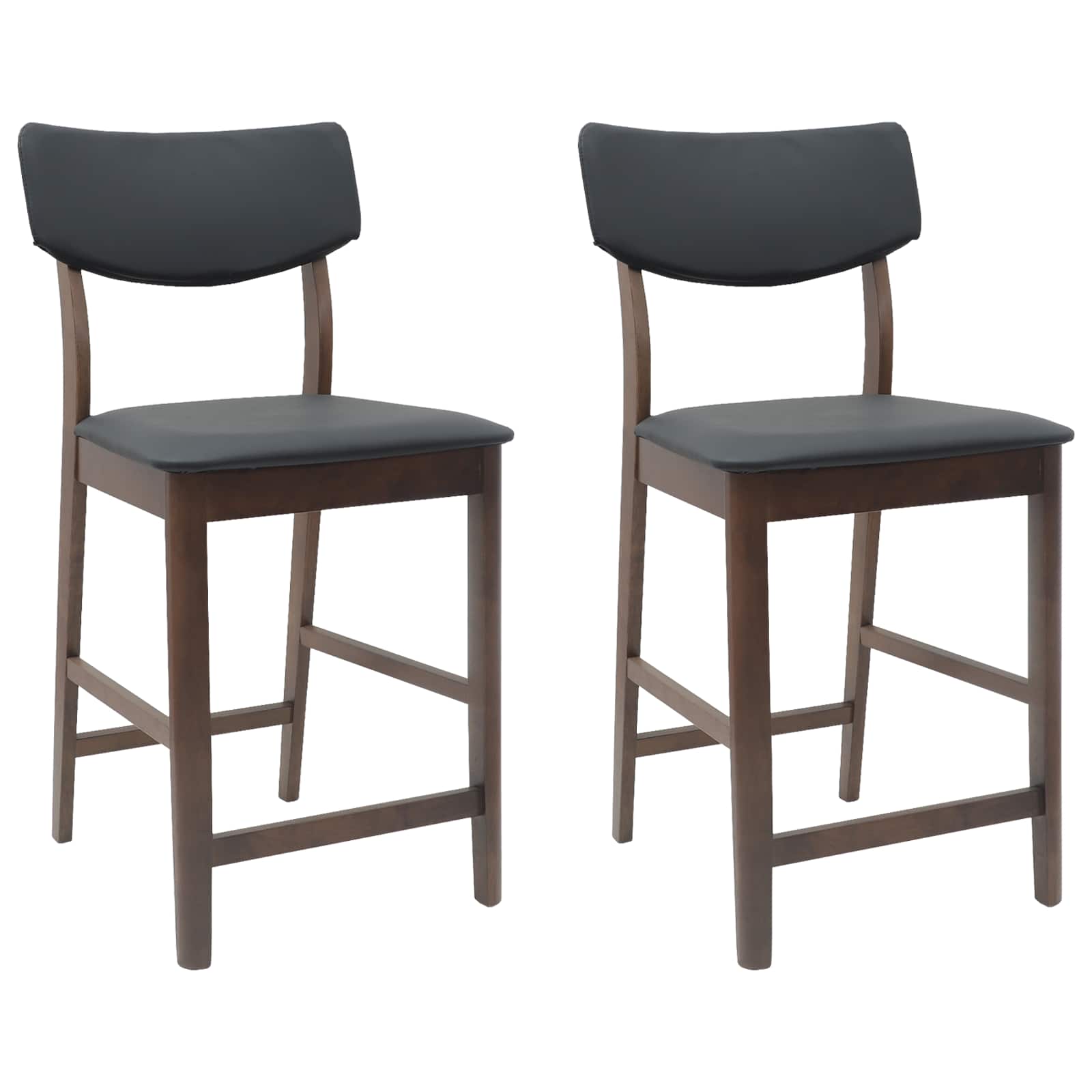 vidaXL Dining Chairs 2 pcs Solid Rubber Wood Light Brown 2