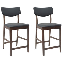 vidaXL Dining Chairs 2 pcs Solid Rubber Wood Light Brown 2