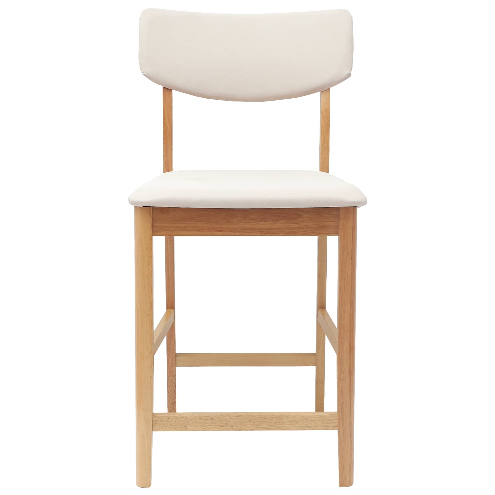 vidaXL Dining Chairs 2 pcs Solid Rubber Wood Natural 48 x 49 x 95 cm 5