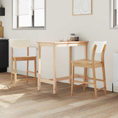 vidaXL Dining Chairs 2 pcs Solid Rubber Wood Natural 48 x 49 x 95 cm 3