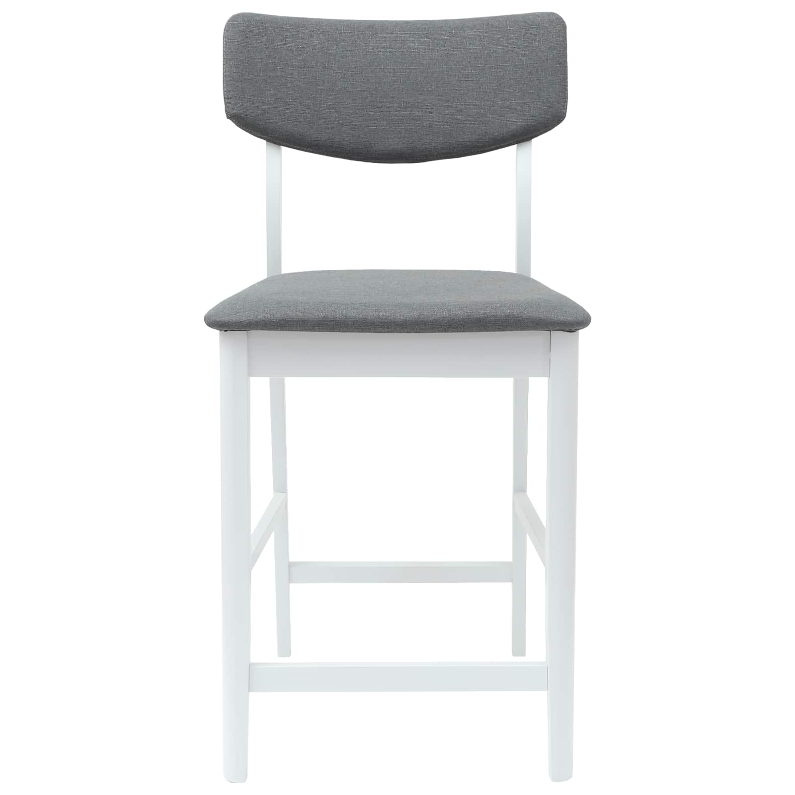 vidaXL Dining Chairs 2 pcs Solid Rubber Wood White 48 x 49 x 95 cm 5
