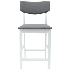 vidaXL Dining Chairs 2 pcs Solid Rubber Wood White 48 x 49 x 95 cm 5