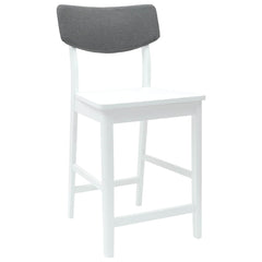 vidaXL Dining Chairs 2 pcs Solid Rubber Wood White 48 x 49 x 95 cm 4