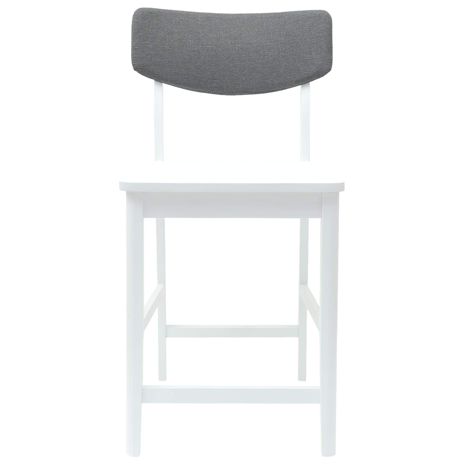 vidaXL Dining Chairs 2 pcs Solid Rubber Wood White 48 x 49 x 95 cm 5