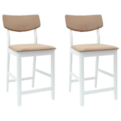 vidaXL Dining Chairs 2 pcs Solid Rubber Wood White 48 x 49 x 95 cm 2