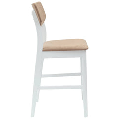 vidaXL Dining Chairs 2 pcs Solid Rubber Wood White 48 x 49 x 95 cm 6