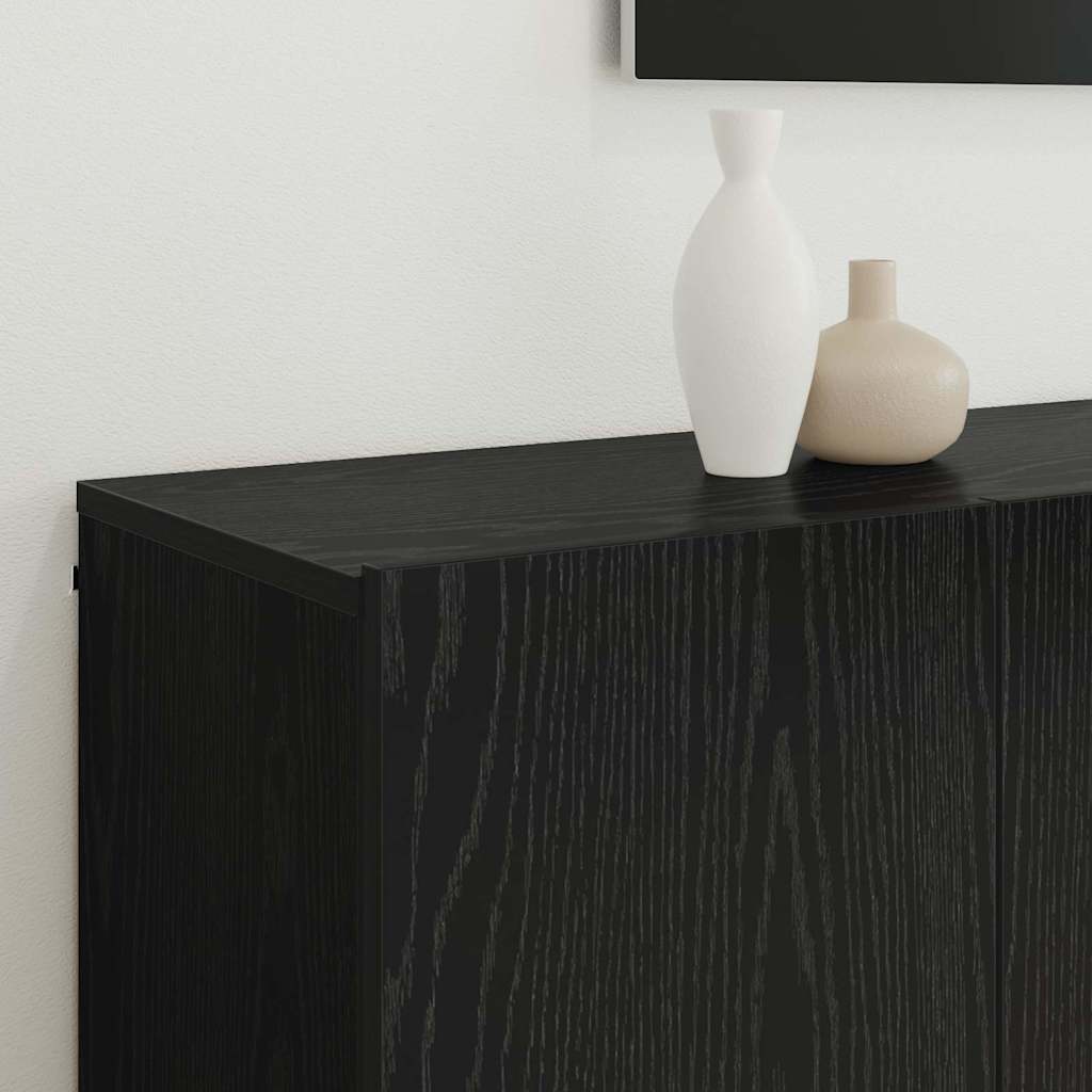 TV Units 6 pcs Engineered wood Black oak