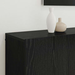 TV Units 6 pcs Engineered wood Black oak