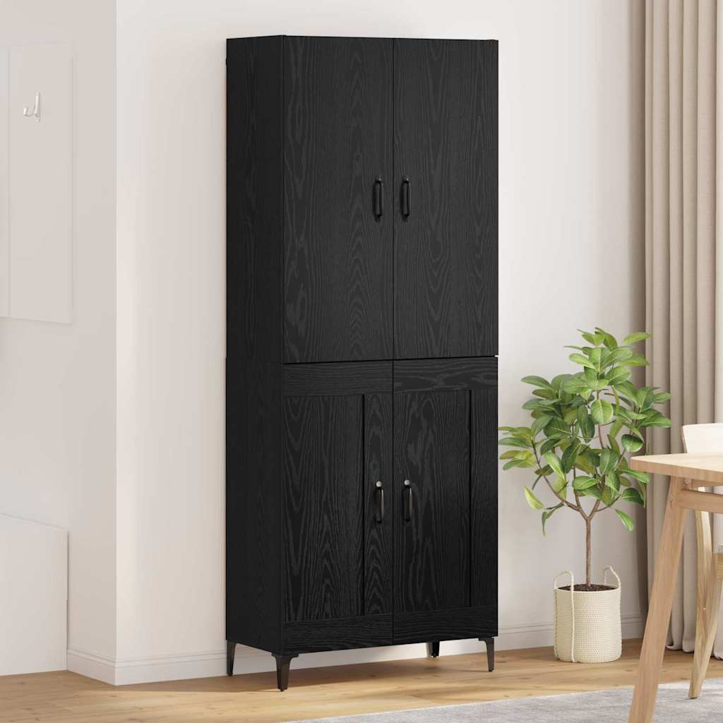 Highboard 69.5 x 34 x 180 cm Engineered Wood Black oak