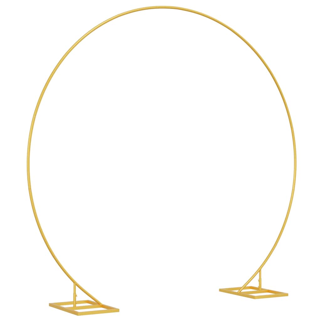 Single Wedding Arch 220 x 45 x 200 cm Steel Gold