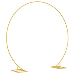 Single Wedding Arch 220 x 45 x 200 cm Steel Gold