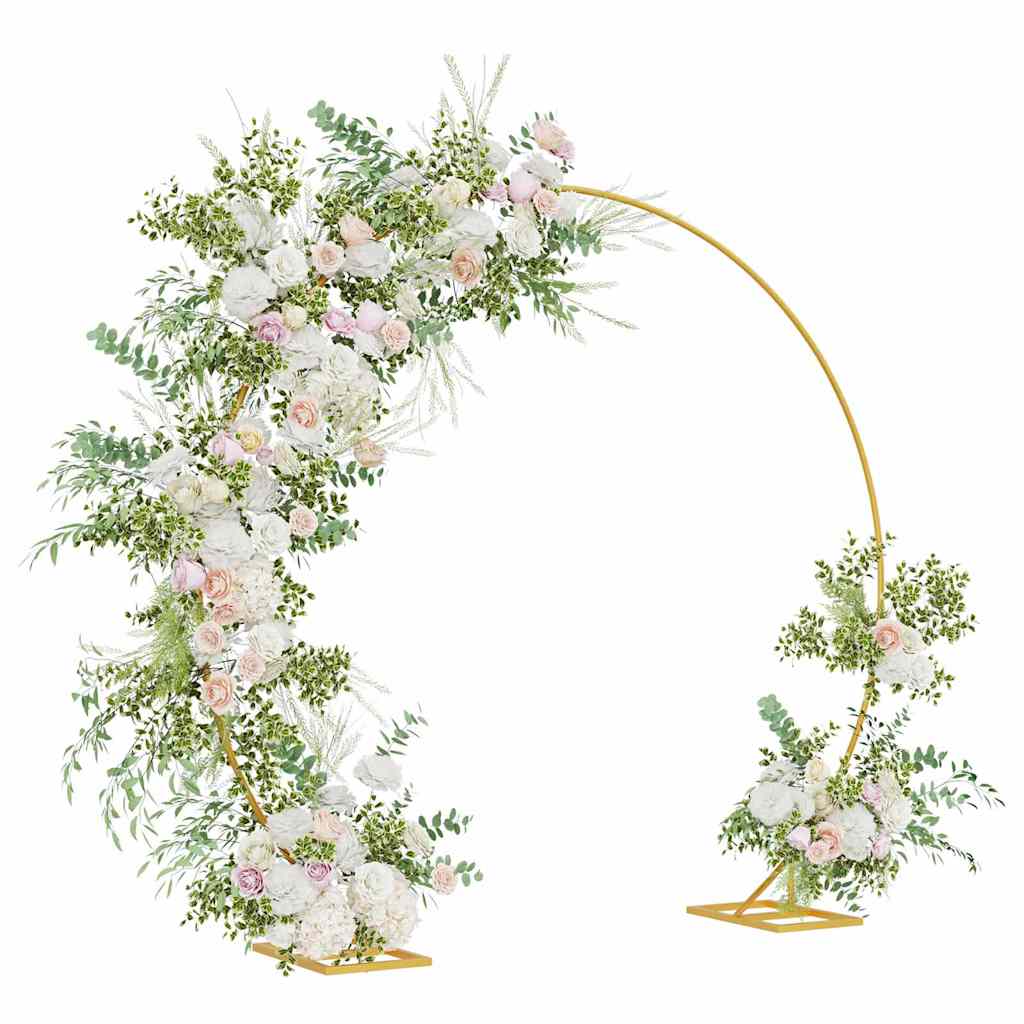 Single Wedding Arch 220 x 45 x 200 cm Steel Gold