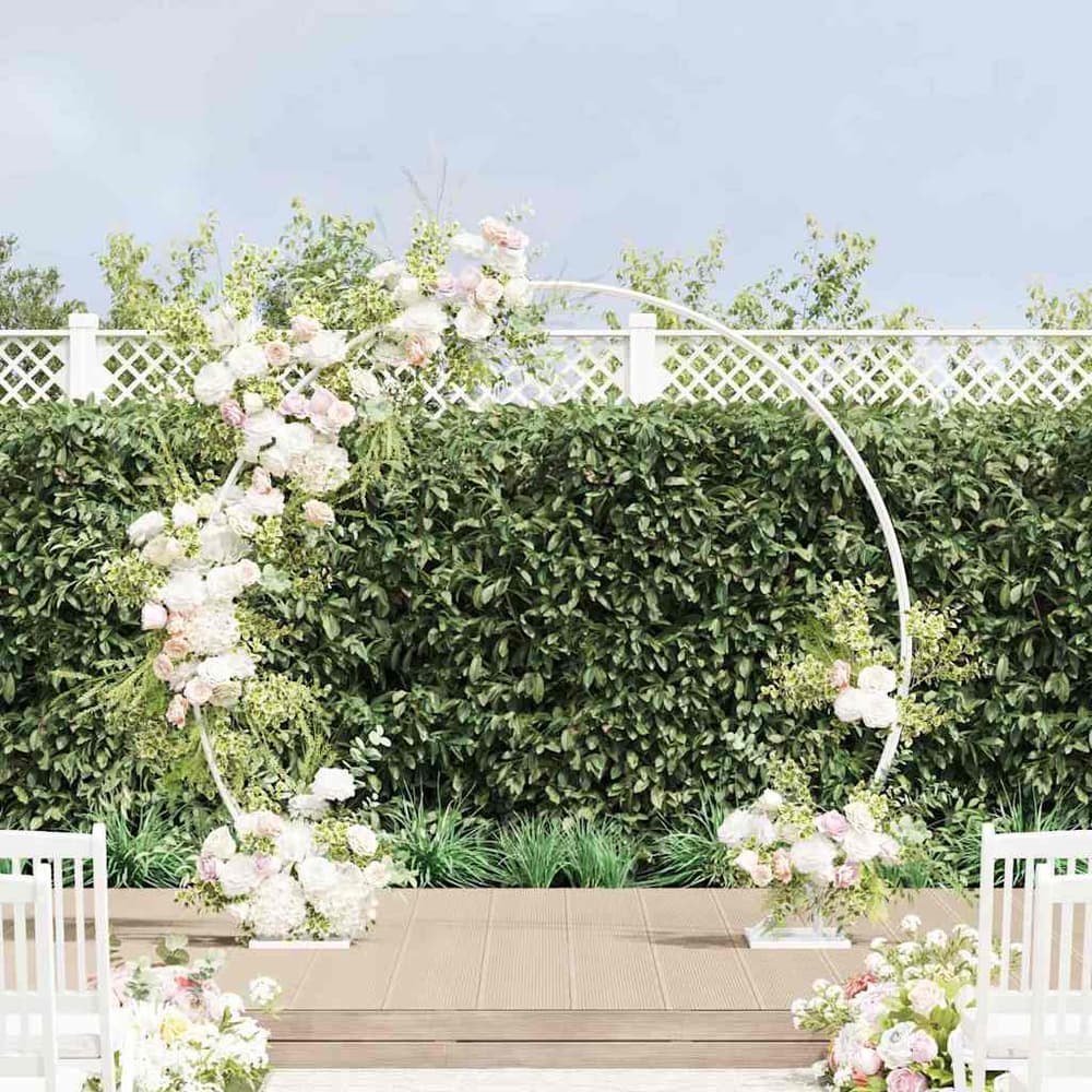 Double Wedding Arch 220 x 45 x 200 cm Steel White