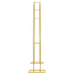 vidaXL Double Wedding Arch Gold 220 x 45 x 200 cm Steel 6
