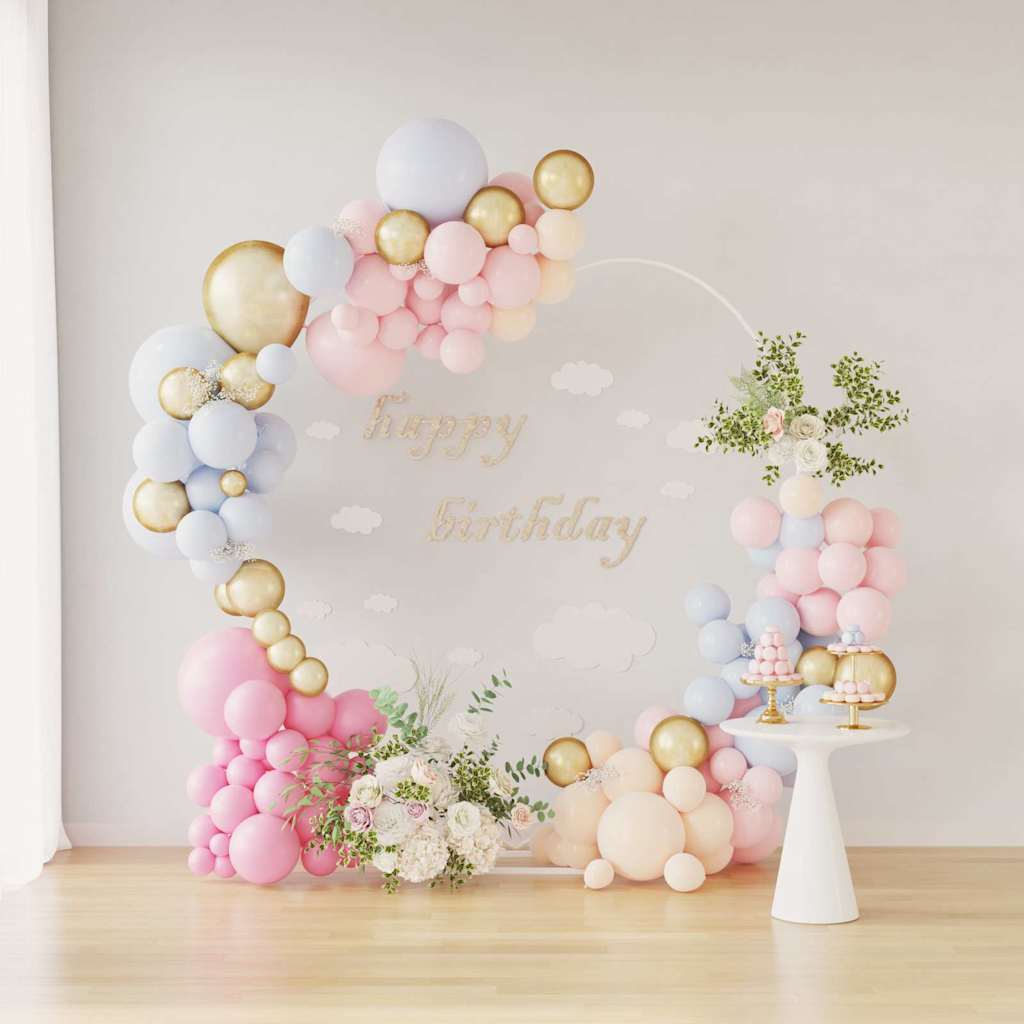 vidaXL Wedding Arch White 195 x 35 x 211 cm Steel 4