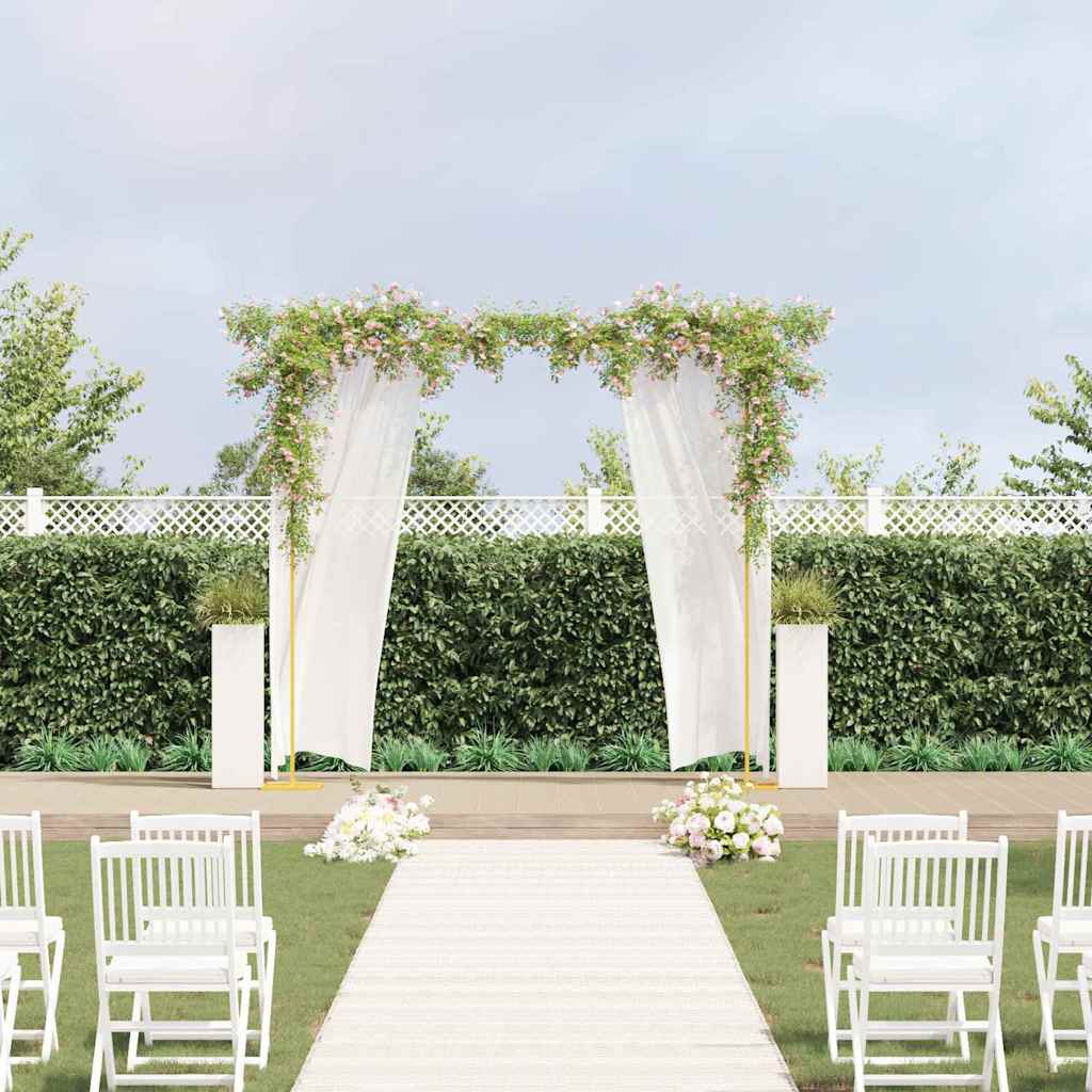 vidaXL Wedding Arch Gold 338 x 35 x 300 cm Steel 1