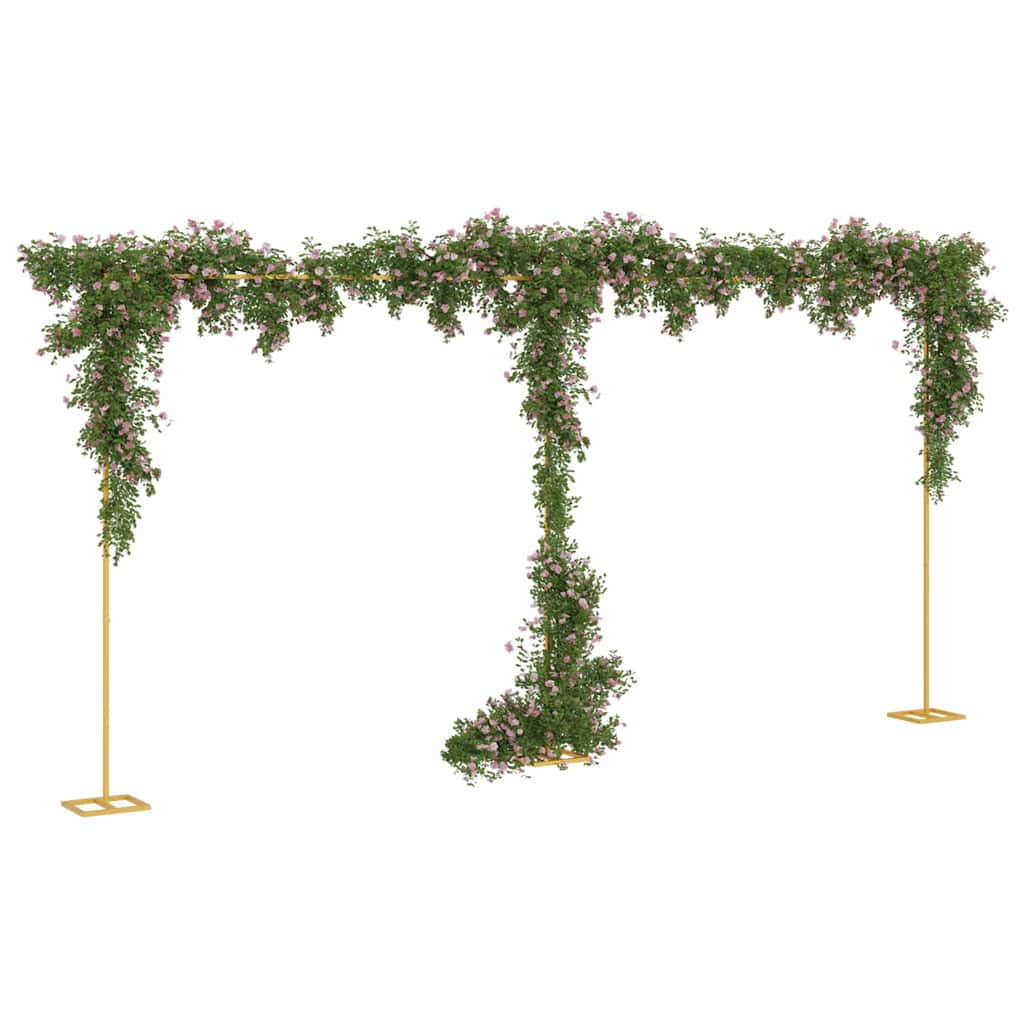 Wedding Arch Gold 338 x 35 x 300 cm Steel 634 cm