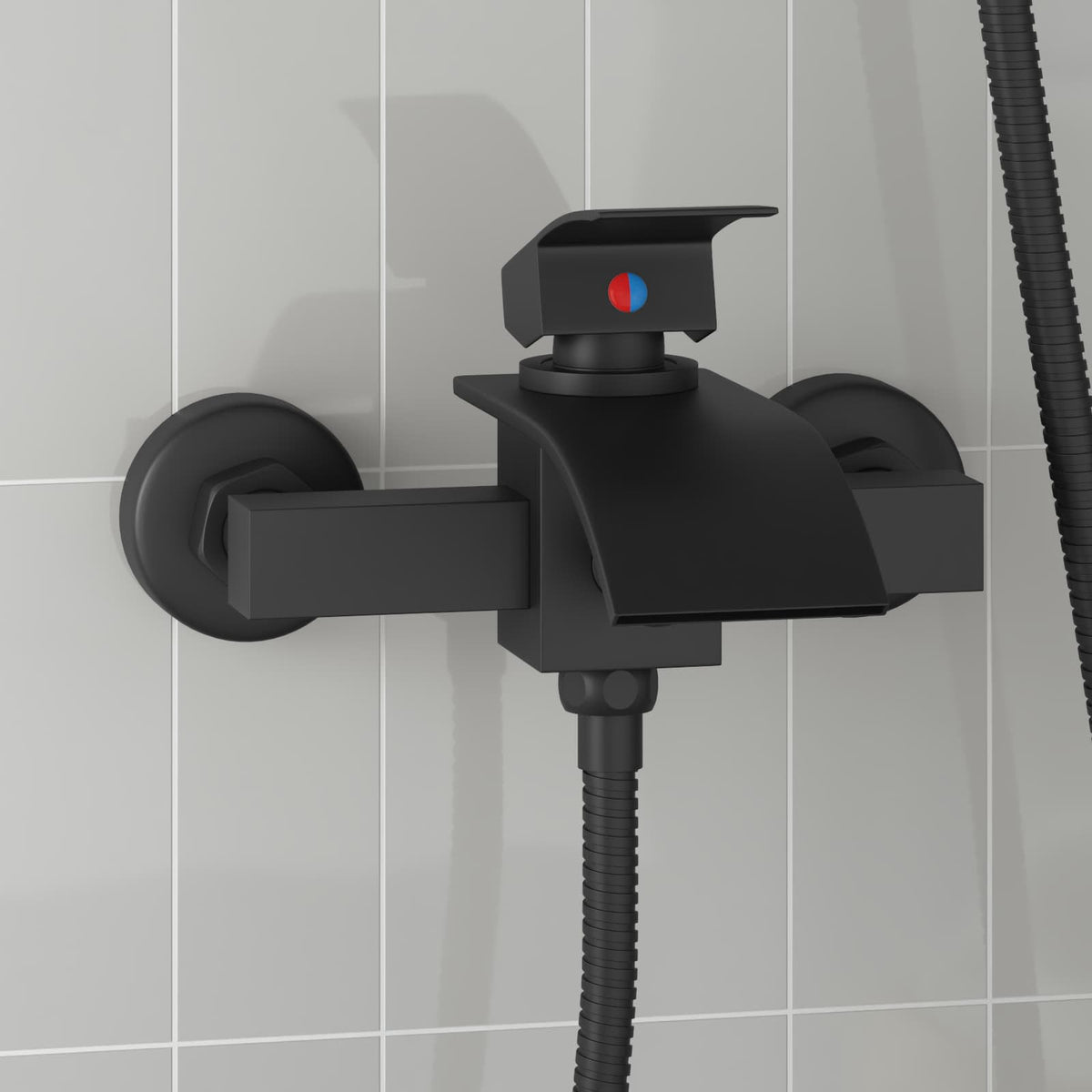 Shower Head Set 1/2 inches Black without shower head