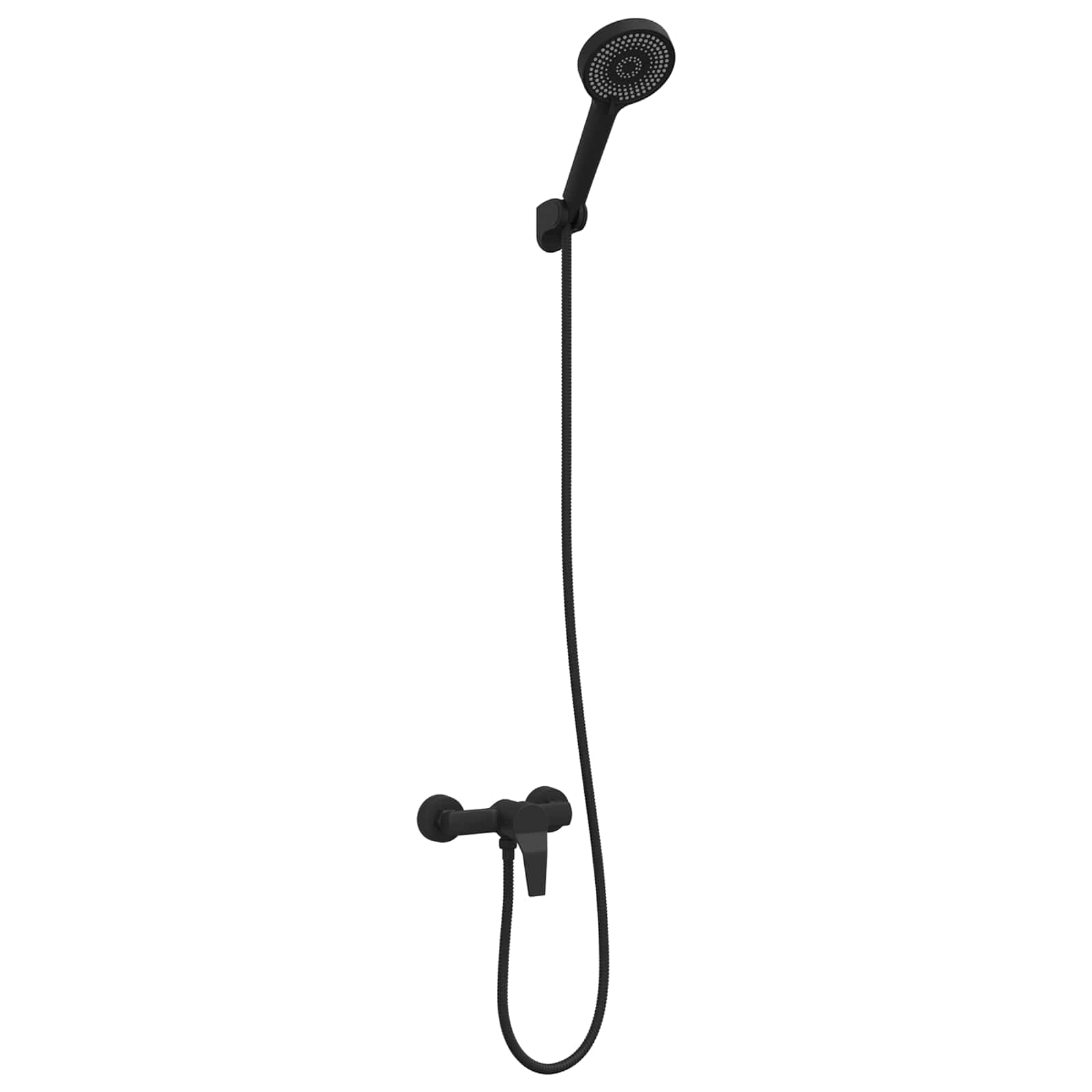 vidaXL Shower Head Set Black G 1 / 2 inches Brass 2