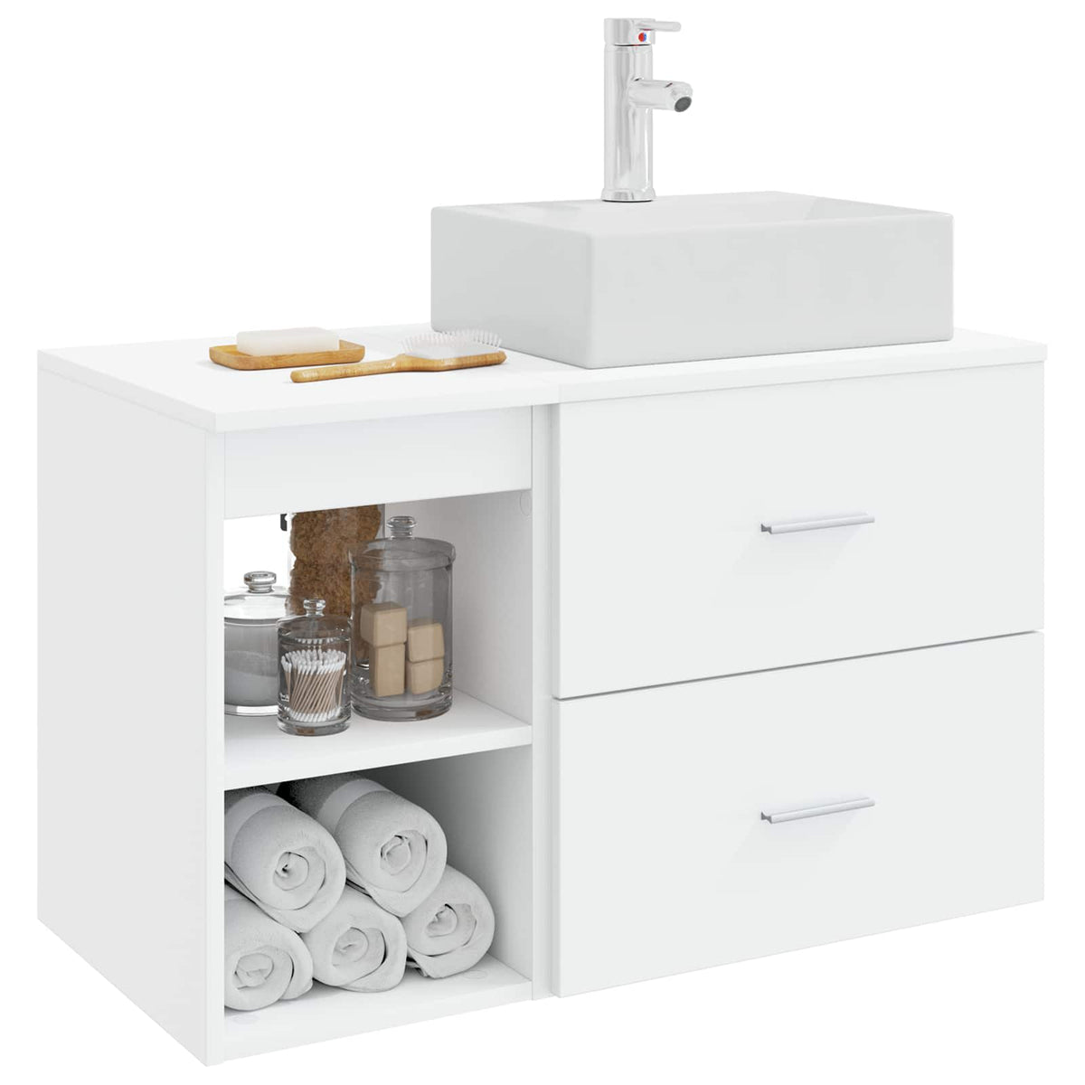 Bathroom Cabinet Set 2 pcs 79.5 x 41 x 79.5 cm White