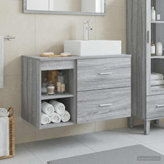 Bathroom Cabinet Set 2 pcs 79.5 x 41 x 79.5 cm Grey sonoma