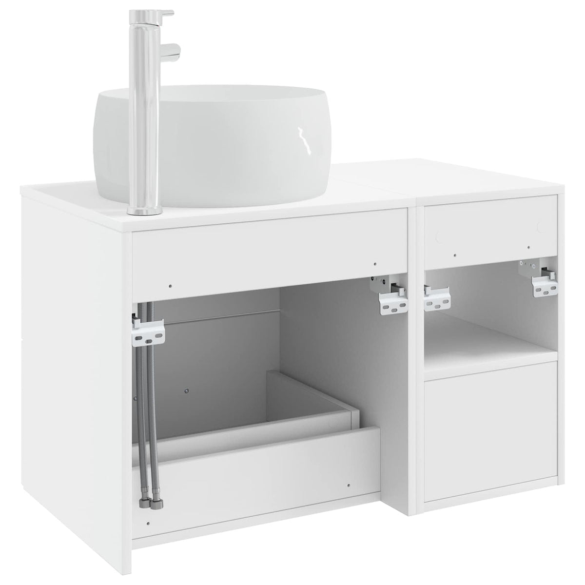 Wall-mounted Bathroom Cabinet Set 2 pcs White