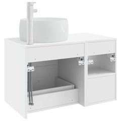 Wall-mounted Bathroom Cabinet Set 2 pcs White