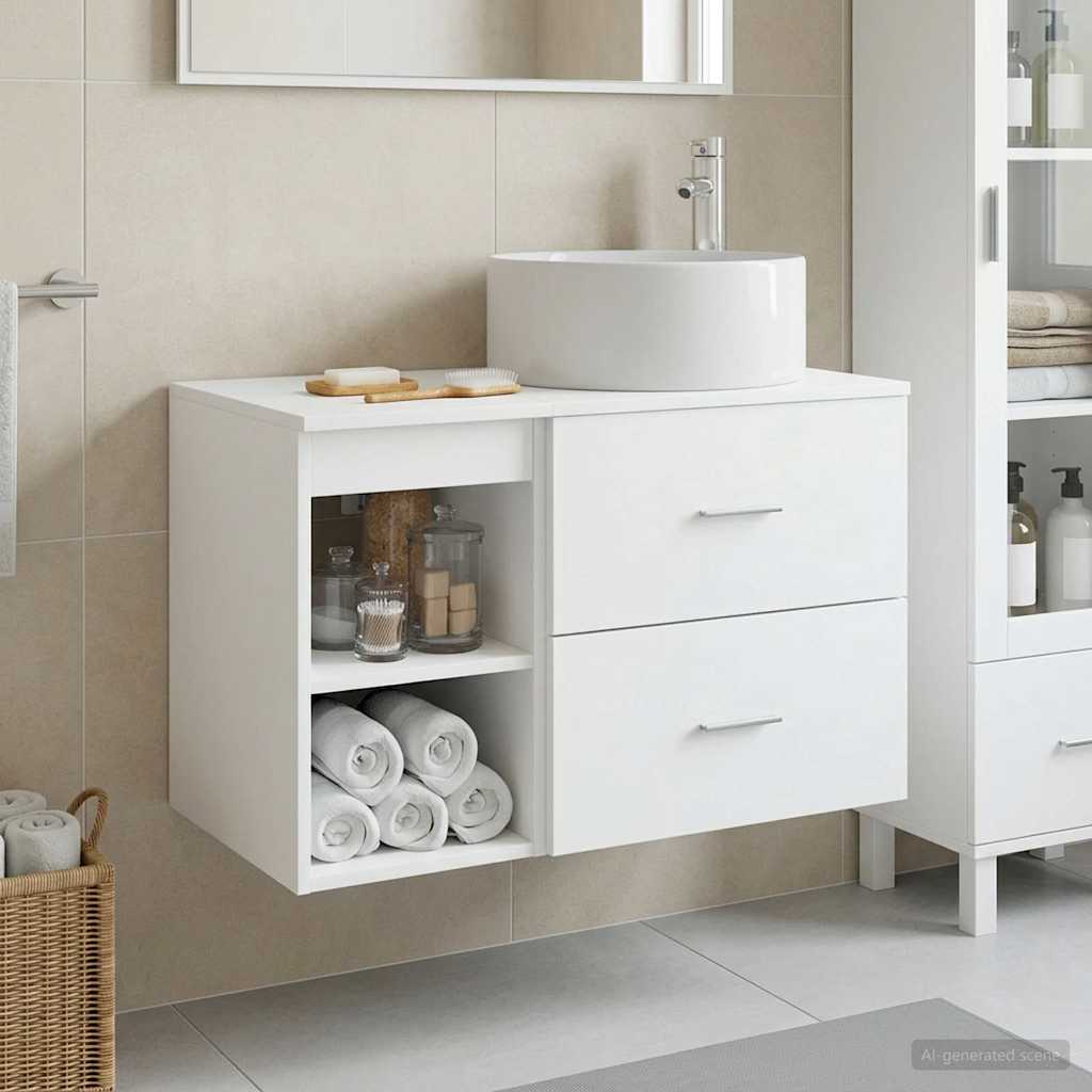 Bathroom Cabinet Set 2 pcs 79.5 x 44.5 x 80 cm White