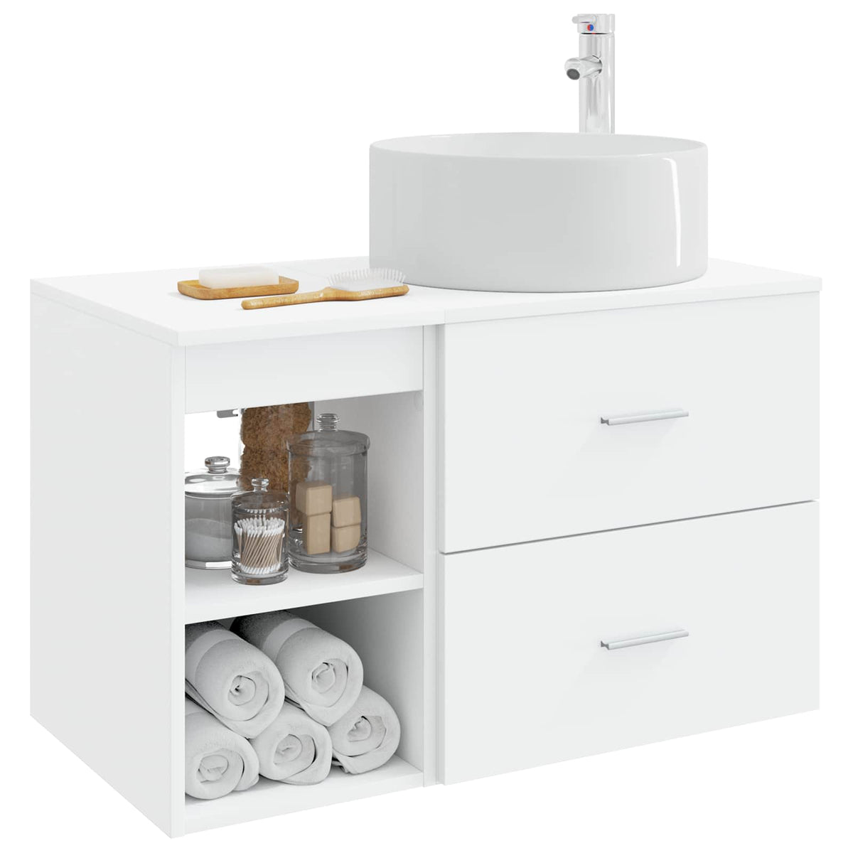 Bathroom Cabinet Set 2 pcs 79.5 x 44.5 x 80 cm White