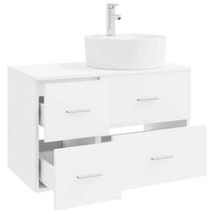 Bathroom Cabinet Set 2 pcs 79.5 x 44.5 x 82 cm White