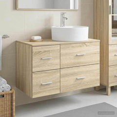 Bathroom Cabinet Set 2 pcs 79.5 x 44.5 x 82 cm Sonoma oak