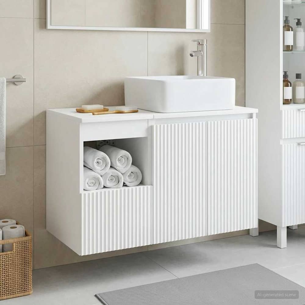 Bathroom Cabinet Set 2 pcs 79.5 x 41 x 80 cm High gloss white