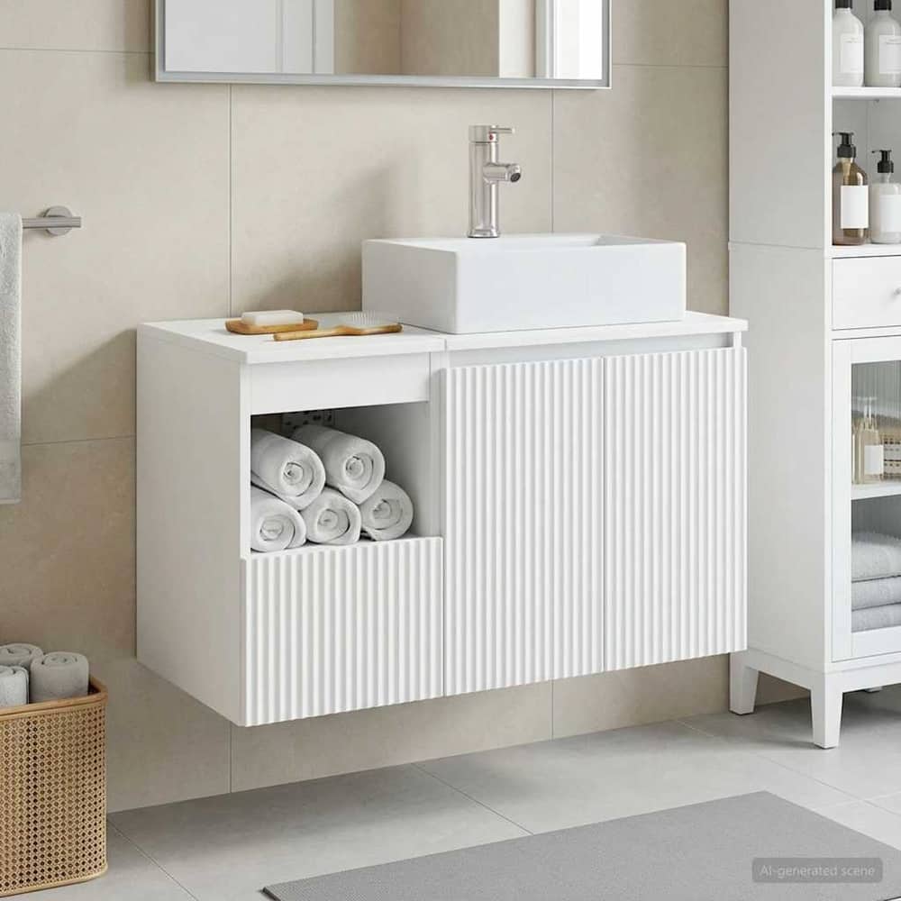 Bathroom Cabinet Set 2 pcs 79.5 x 41 x 79.5 cm White