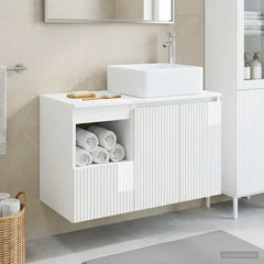 Bathroom Cabinet Set 2 pcs 83 x 35 x 80 cm High gloss white
