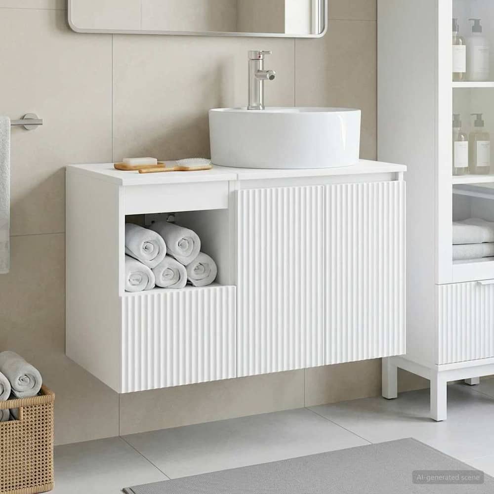 Bathroom Cabinet Set 2 pcs 79.5 x 44.5 x 82 cm White