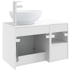 Bathroom Cabinet Set 2 pcs 79.5 x 44.5 x 80 cm White
